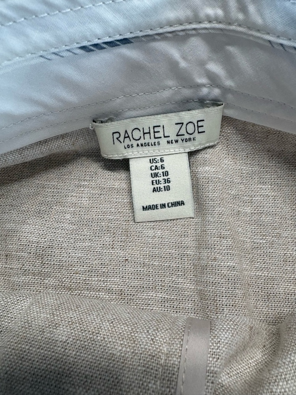 Rachel Zoe Natural Beige Linen Mini Skirt - Picture 6 of 10